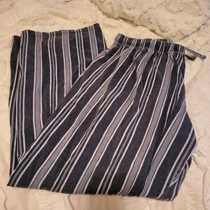 Blue and gray striped PJ Pants